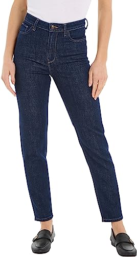 Tommy Hilfiger Damen Jeans Tapered High Waist, Blau (Rue), 30W / 28L von Tommy Hilfiger