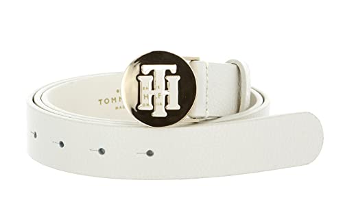 Tommy Hilfiger Damen Gürtel Curve TH Round 3.0 Gürtel, Ecru,115 von Tommy Hilfiger