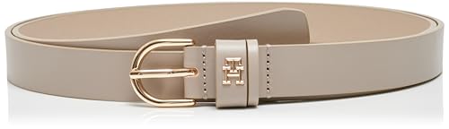 Tommy Hilfiger Damen Gürtel Essential Effortless 2,5 cm Ledergürtel, Beige (Sandalwood), 135 cm von Tommy Hilfiger