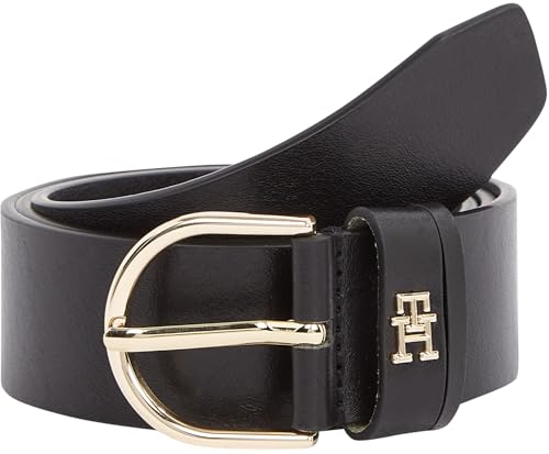 Tommy Hilfiger Damen Gürtel Essential Effortless 3,5 cm mit Dornschließe, Schwarz (Black), 70 cm von Tommy Hilfiger