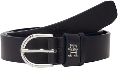 Tommy Hilfiger Damen Gürtel Essential Effortless aus Leder, Blau (Space Blue), 130 cm von Tommy Hilfiger