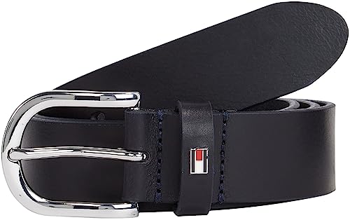 Tommy Hilfiger Damen Gürtel New Danny Belt Ledergürtel, Blau (Night Sky), 75 von Tommy Hilfiger