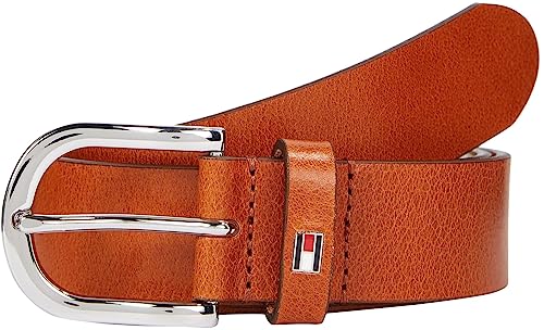 Tommy Hilfiger Damen Gürtel New Danny Belt Ledergürtel, Braun (Cognac), 90 cm von Tommy Hilfiger