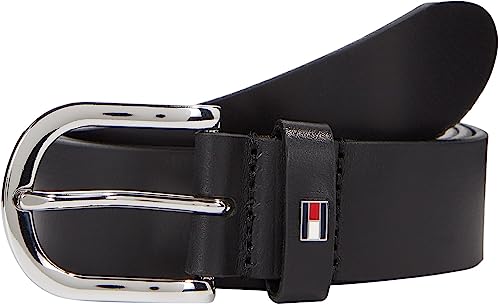 Tommy Hilfiger Damen Gürtel New Danny Belt Ledergürtel, Schwarz (Masters Black), 90 von Tommy Hilfiger