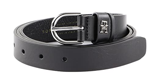 Tommy Hilfiger Damen Gürtel TH Timeless 2.5 Ledergürtel, Schwarz (Black), 75 von Tommy Hilfiger