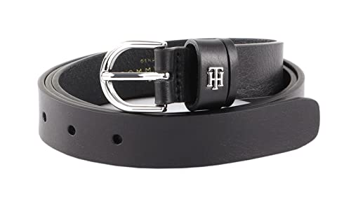 Tommy Hilfiger Damen Gürtel TH Timeless Belt 2.5 Ledergürtel, Schwarz (Black), 70 von Tommy Hilfiger