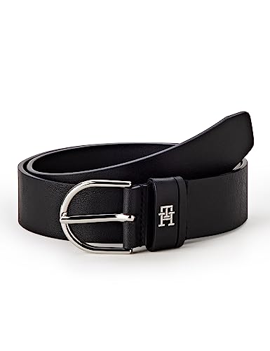 Tommy Hilfiger Damen Gürtel Timeless 3,5 cm Ledergürtel, Schwarz (Black), 70 von Tommy Hilfiger