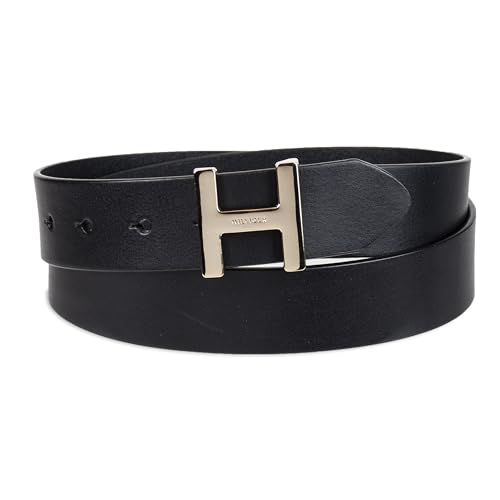 Tommy Hilfiger Damen H Plaque Buckle Belt Gürtel, Schwarz, M von Tommy Hilfiger