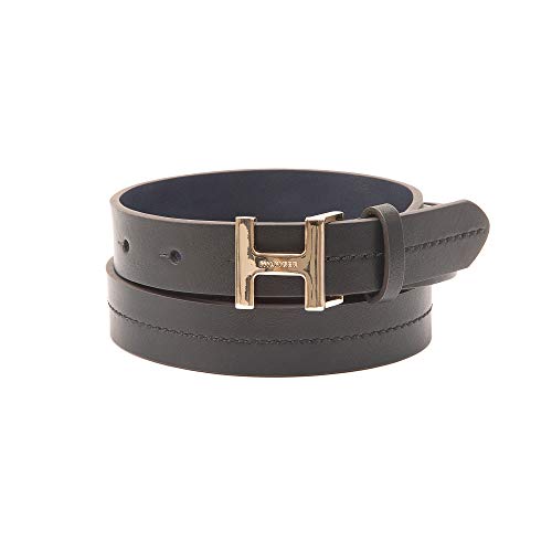 Tommy Hilfiger Damen H Plaque Buckle Skinny Belt Grtel, Schwarz, L von Tommy Hilfiger
