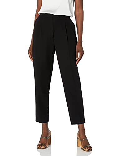 Tommy Hilfiger Damen HIGH Waisted Straight Leg TROSER Pant Anzughose, schwarz, 42 von Tommy Hilfiger