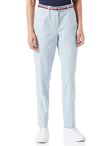 Tommy Hilfiger Damen Hailey Slim Co Tencel Chino Hose, Breezy Blue, 32 W von Tommy Hilfiger