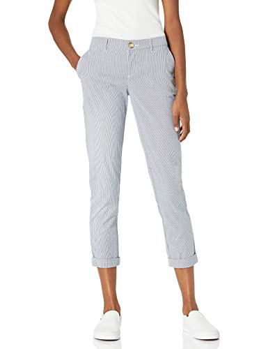 Tommy Hilfiger Damen Hampton Chino, gestreift Hose, blau/weiß, 50 von Tommy Hilfiger