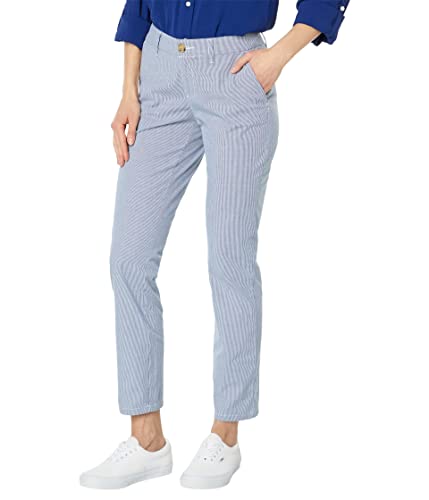 Tommy Hilfiger Damen Hampton Chino Pant-Stripe Unterhose, blau/weiß, 34 (Herstellergröße: 2) von Tommy Hilfiger