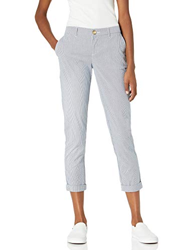 Tommy Hilfiger Damen Hampton Chino Pant-Stripe Unterhose, blau/weiß, 38 (Herstellergröße: 6) von Tommy Hilfiger