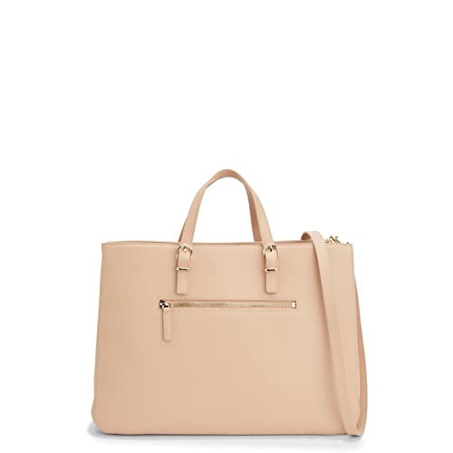 Tommy Hilfiger Damen Handtasche TH Timeless Work Bag aus Kunstleder, Beige, (Sandrift), Onesize von Tommy Hilfiger