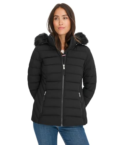 Tommy Hilfiger Damen Heavy Weight Essential Short Puffer Pufferjacke, Schwarz, L von Tommy Hilfiger