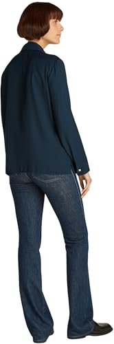 Tommy Hilfiger Damen Hemd Soft Viscose Regular Fit, Blau (Dark Night Navy), 38 von Tommy Hilfiger