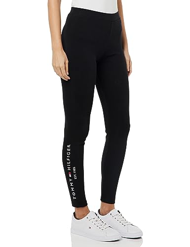 Tommy Hilfiger Damen Heritage Slim Hilfiger WW0WW37347 Leggings, Schwarz (Black), M von Tommy Hilfiger