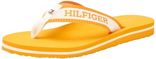 Tommy Hilfiger Damen Flip Flops Pool Slide Zehentrenner, Orange (Rich Ochre), 38 von Tommy Hilfiger