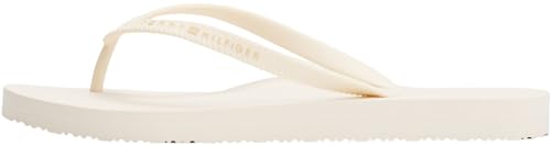 Tommy Hilfiger Damen Flip Flops Beach Sandal Zehentrenner, Elfenbein (Ivory Petal), 38 von Tommy Hilfiger