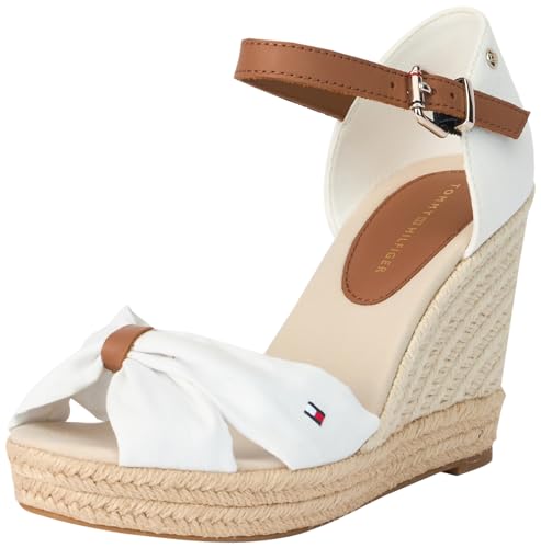 Tommy Hilfiger Damen Wedge Espadrilles Keilabsatz, Weiß (Ecru), 41 von Tommy Hilfiger