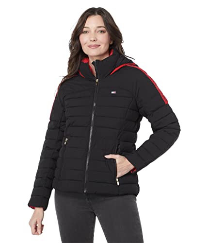 Tommy Hilfiger Damen Hooded Pckbl-Lgo Tp, Schwarz, L von Tommy Hilfiger