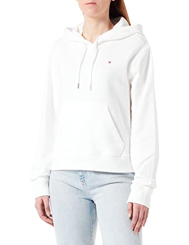 Tommy Hilfiger Damen Hoodie 1985 Modern Terry mit Kapuze, Weiß (Ecru), L von Tommy Hilfiger