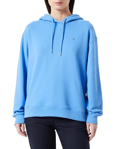 Tommy Hilfiger Damen Hoodie mit Kapuze, Blau (Blue Spell), 48 von Tommy Hilfiger