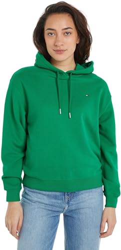 Tommy Hilfiger Damen Hoodie Flag On Chest mit Kapuze, Grün (Olympic Green), 3XL von Tommy Hilfiger