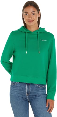 Tommy Hilfiger Damen Hoodie Logo Hoodie mit Kapuze, Grün (Olympic Green), XS von Tommy Hilfiger