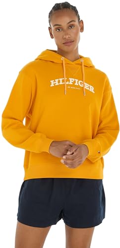 Tommy Hilfiger Damen Hoodie mit Kapuze, Orange (Rich Ochre), 3XL von Tommy Hilfiger