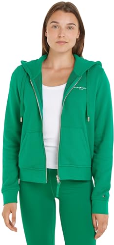 Tommy Hilfiger Damen Hoodie mit Reißverschluss 1985 Zipper, Grün (Olympic Green), S von Tommy Hilfiger