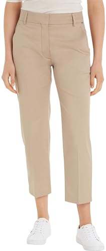 Tommy Hilfiger Damen Hose Chino Slim Fit, Beige (Beige), 34 von Tommy Hilfiger