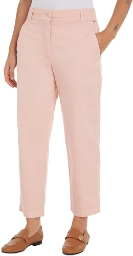 Tommy Hilfiger Damen Hose Chino Slim-Fit, Rosa (Whimsy Pink), 36 von Tommy Hilfiger