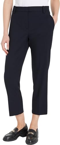 Tommy Hilfiger Damen Hose Slim Straight Pant Chino, Blau (Desert Sky), 34 von Tommy Hilfiger