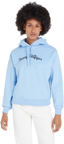 Tommy Hilfiger Damen Hoodie mit Kapuze, Blau (Vessel Blue), XXL von Tommy Hilfiger