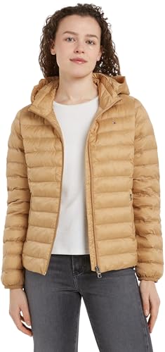 Tommy Hilfiger Damen Jacke Padded Global Stripe Jacket Übergangsjacke, Grün (Classic Khaki), M von Tommy Hilfiger