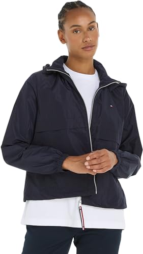 Tommy Hilfiger Damen Jacke Transitional Hooded Windbreaker Windjacke, Blau (Desert Sky), XL von Tommy Hilfiger