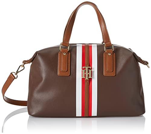 Tommy Hilfiger Damen Jaden Satchel Crossbody Bag, Kastanie, Einheitsgröße, Jaden Umhängetasche von Tommy Hilfiger