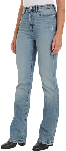 Tommy Hilfiger Damen Jeans Bootcut High Waist, Blau (Ash), 33W/32L von Tommy Hilfiger