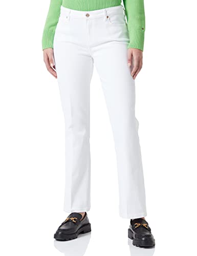 Tommy Hilfiger Damen Jeans Bootcut RW Clr Stretch, Weiß (White), 33W / 30L von Tommy Hilfiger