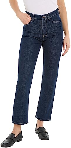 Tommy Hilfiger Damen Jeans Classic Straight High Waist, Blau (Rue), 27W / 32L von Tommy Hilfiger