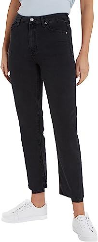 Tommy Hilfiger Damen Jeans Classic Straight High Waist, Schwarz (Zia), 34W / 28L von Tommy Hilfiger