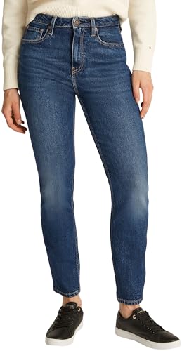 Tommy Hilfiger Damen Jeans Hose Cigarette Lou Slim Fit, Blau (Lou), 30W/29L von Tommy Hilfiger
