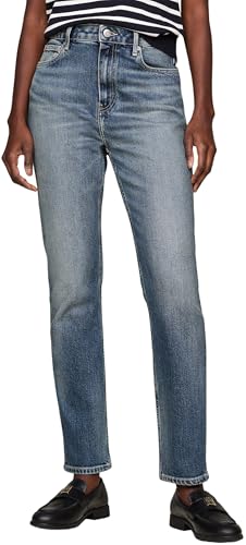 Tommy Hilfiger Damen Jeans Hose Cigarette Slim Fit, Blau (Pat), 27W/28L von Tommy Hilfiger