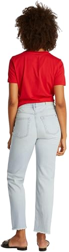 Tommy Hilfiger Damen Jeans Hose Classic Straight Sky Knöchelfrei, Weiß (Sky), 32W/30L von Tommy Hilfiger