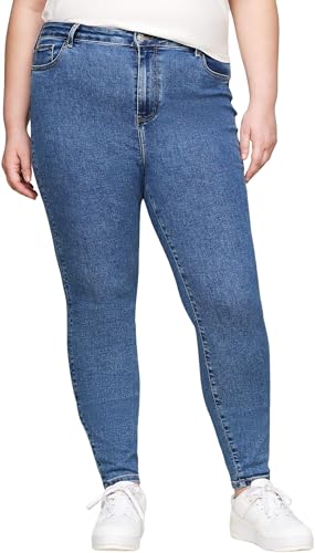 Tommy Hilfiger Damen Jeans Hose Curve Skinny Fit, Blau (Zef), 54 von Tommy Hilfiger