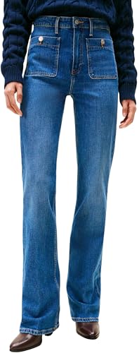 Tommy Hilfiger Damen Jeans Hose Flo Bootcut High Waist, Blau (Flo), 30W/29L von Tommy Hilfiger