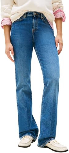 Tommy Hilfiger Damen Jeans Hose Flo Bootcut Mid Rise, Blau (Flo), 28W/29L von Tommy Hilfiger
