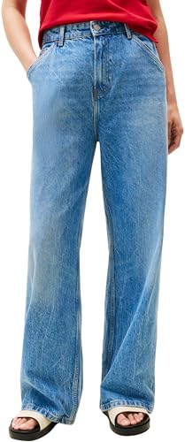Tommy Hilfiger Damen Jeans Hose Loose Wide Leg Ali Mid Rise, Blau (Ali), 30W/28L von Tommy Hilfiger